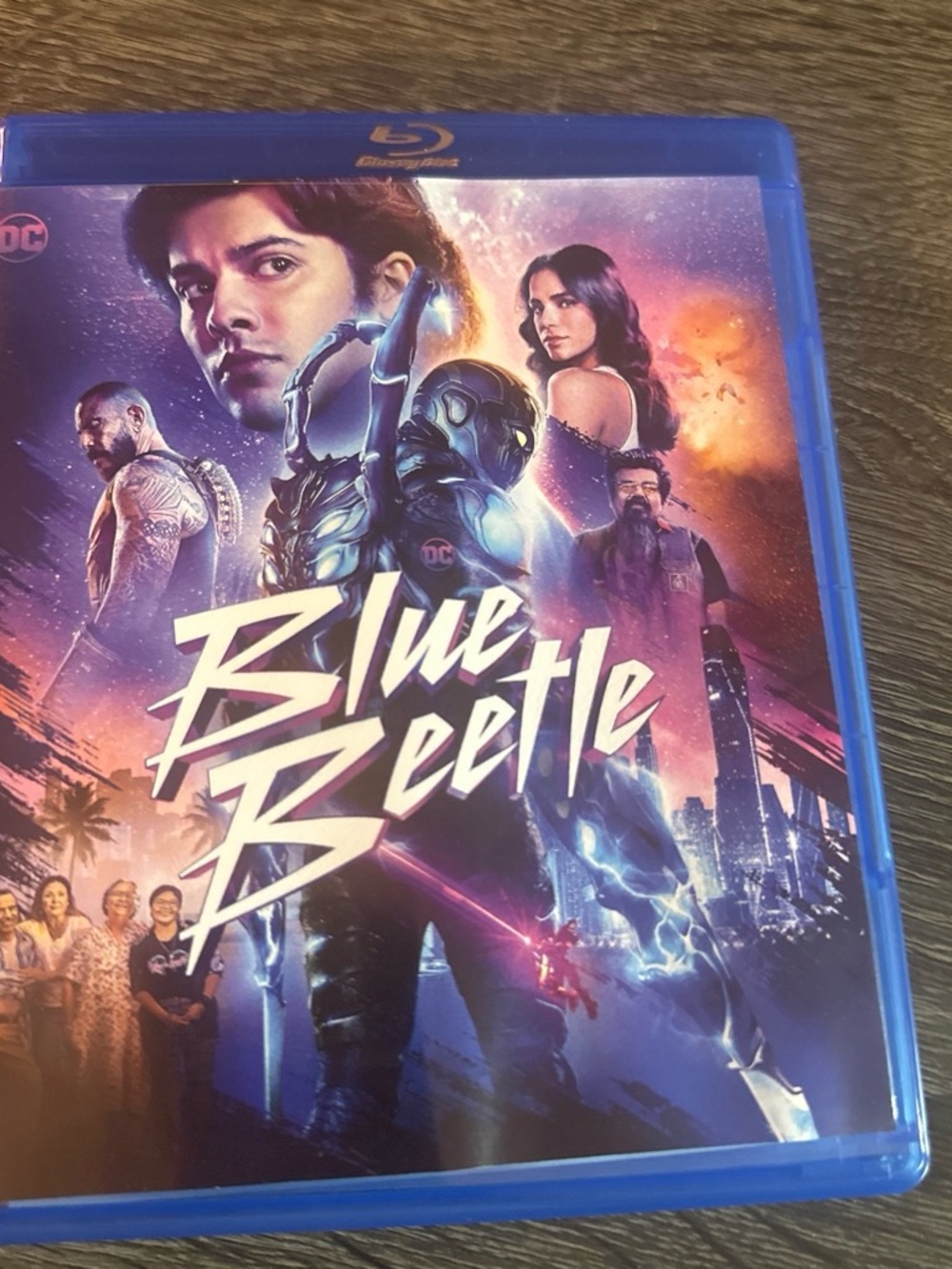 DC Comics Blue Beetle Blu-ray with Blue and Purple Artwork